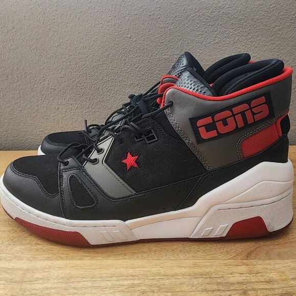 Converse Cons ERX 260 Mid Top Black Enamel Red Carbon Grey 165079c Shoes Mens 12 - Picture 4 of 13